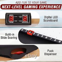 56 Air-Powered Hockey Table 12V Sport Hockey Game Pushers Pucks LED Scoreboard