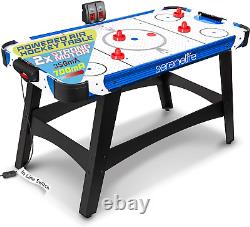 58 Air Hockey Game Table with 2X Stronger Motor, Digital LED Scoreboard, Puck D