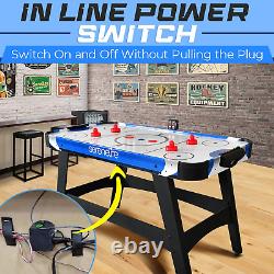 58 Air Hockey Game Table with 2X Stronger Motor, Digital LED Scoreboard, Puck D