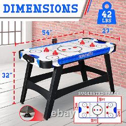 58 Air Hockey Game Table with 2X Stronger Motor, Digital LED Scoreboard, Puck D