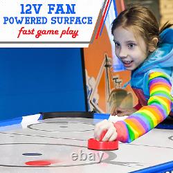 58 Air Hockey Game Table with 2X Stronger Motor, Digital LED Scoreboard, Puck D