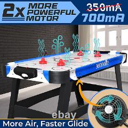 58 Air Hockey Game Table with 2X Stronger Motor, Digital LED Scoreboard, Puck D