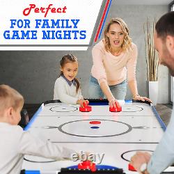 58 Air Hockey Game Table with 2X Stronger Motor, Digital LED Scoreboard, Puck D