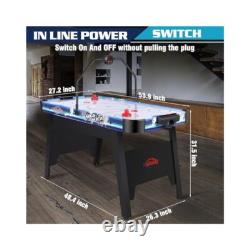 58 Air Hockey Table, Arcade Fun, Digital Scoreboard & Complete Accessory Set