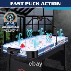 58 Air Hockey Table, Arcade Style with Powerful 700Ma Motor, Accurate Digital L