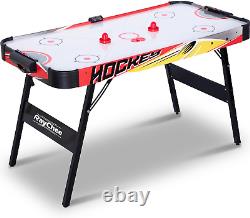 58In Folding Air Hockey Table, LED Electronic Scoring Sports Hockey Game, Hockey