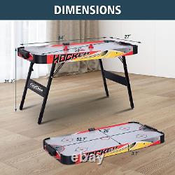 58In Folding Air Hockey Table, LED Electronic Scoring Sports Hockey Game, Hockey