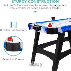 58In Mid-Size Arcade Style Air Hockey Table for Game Room, Home, Office With 2 Puc