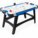 58in Air Powered Hockey Table Electronic LED Score Board Game 2 Pucks, 2 Pushers