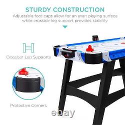 58in Mid-Size Air Hockey Table For Game Room With 2 Pucks, 2 Pushers, LED Score