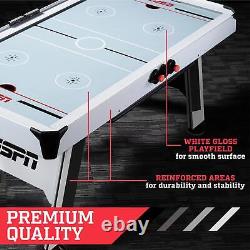 6' Arcade Air Powered Hockey Table And Tennis Top Combo Game Set With Accessories