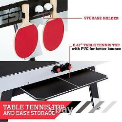 6' Arcade Air Powered Hockey Table And Tennis Top Combo Game Set With Accessories