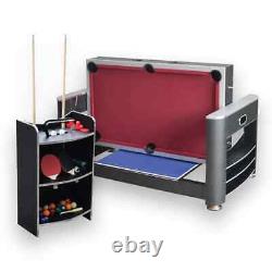 6 ft. Triple Threat 3-in-1 Multi-Game Table Billiards, Air Hockey Table Tennis