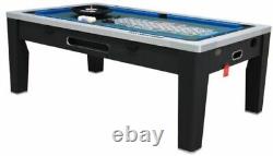 6 in 1 COMBO GAME TABLEPOOLAIR HOCKEYPING PONGROULETTEPOKERDINING in BLACK