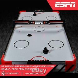 60 Air Hockey Game Table With Overhead LED Scorer Family Indoor Game Red/Black