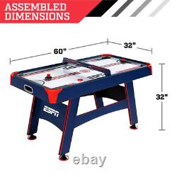 60 Inch Air Powered Hockey Table with Overhead Electronic Scorer Indoor Game New