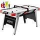 60 Inch Air Powered Hockey Table with Overhead Electronic Scorer, Red/Black