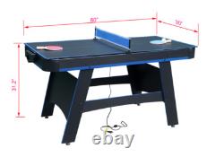 60 Multifunctional Table, Air-Powered Hockey, Table Tennis, Game Table 2-in-1