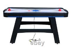 60in Pool Table, Air-Hockey, Table Tennis, Multi-Game Table 2-in-1 Black