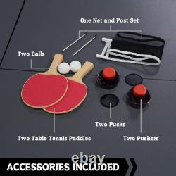 66 Air Hockey with Table Tennis Top and LED Scorer