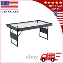 66 Foldable Powered Air Hockey Table Set with 2 Pushers And Two Pucks Shop Now