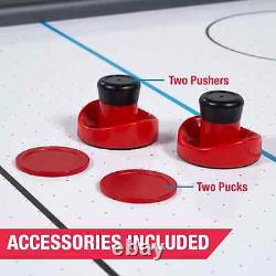 66 Inch Foldable Powered Air Hockey Table Set With Two Pushers And Two Pucks New