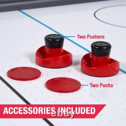 66 Inch Foldable Powered Air Hockey Table Set With Two Pushers And Two Pucks New