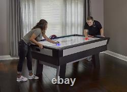 7.5' LED Atomic Top Shelf Illuminated Air Hockey Table