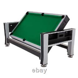 7 Ft Multi-Game Rotating Swivel Air Hockey Billiards Pool And Table Tennis Table