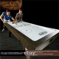7 Heavy Duty Air Hockey Game Table, Brown Rustic Furniture For Kids & Adults