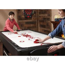 7' Pool Table, Air-Hockey, Table Tennis, Multi-Game Ping Pong Blue 3-in-1