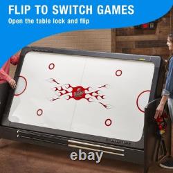 7' Pool Table, Air-Hockey, Table Tennis, Multi-Game Ping Pong Blue 3-in-1