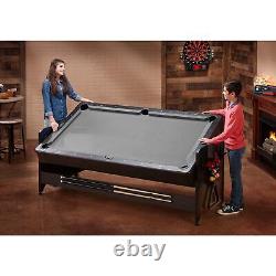 7' Pool Table, Air-Hockey, Table Tennis, Multi-Game Ping Pong Grey 3-in-1
