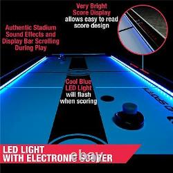 7 ft Air Powered Hockey Table with Electronic Scorer LED Lights and Sound Effect