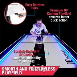 7 ft Air Powered Hockey Table with Electronic Scorer LED Lights and Sound Effect