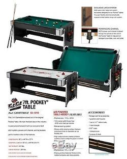 7 ft. Fat Cat Black Pockey Table 2 in 1 Game Table