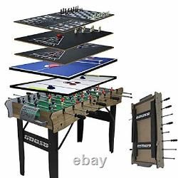 7-in-1 Foosball Table Foldable Multi Game Table with Air Hockey, 7 IN 1