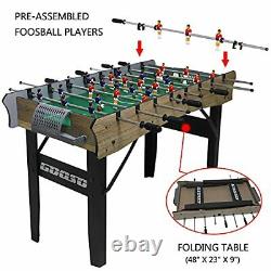 7-in-1 Foosball Table Foldable Multi Game Table with Air Hockey, 7 IN 1