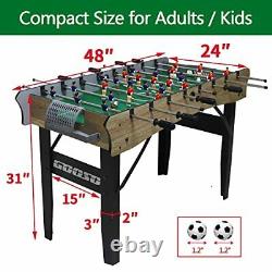 7-in-1 Foosball Table Foldable Multi Game Table with Air Hockey, 7 IN 1