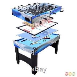 7-in-1 Multi-Game Table Foosball, Billiards, Air Hockey, Chess/Checkers & More