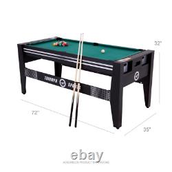 72 4 in 1 Multi Game Swivel Table with Air Powered Hockey, Table Tennis, Billia