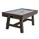 72 Austin Air Hockey Table LED Rails Modern Walnut Finish Electronic