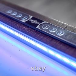 72 Austin Air Hockey Table LED Rails Modern Walnut Finish Electronic Scor