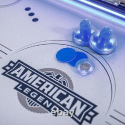 72 Austin Air Hockey Table LED Rails Modern Walnut Finish Electronic Scor