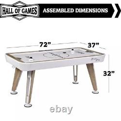 72 Inch Air Powered Hockey Table With Removable Table Tennis Top And Accessories