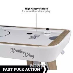 72 Inch Air Powered Hockey Table With Removable Table Tennis Top And Accessories