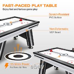 72 Indoor Air Hockey Table LED Sports Game With 2 Pucks, 2 Pushers, Score System