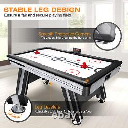 72 Indoor Air Hockey Table LED Sports Game With 2 Pucks, 2 Pushers, Score System