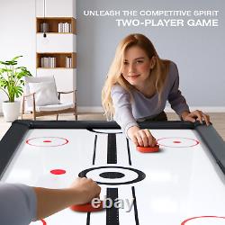 72 Indoor Air Hockey Table LED Sports Game With 2 Pucks, 2 Pushers, Score System