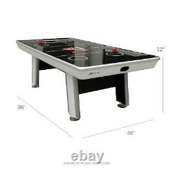 8' Hockey Table with LED Scoring Touchscreen Controls and 2 Ergonomic Strikers